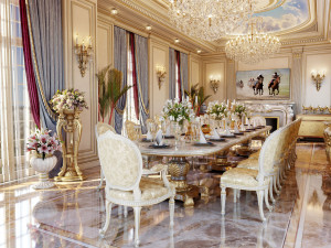 dinner table classic 3D Model