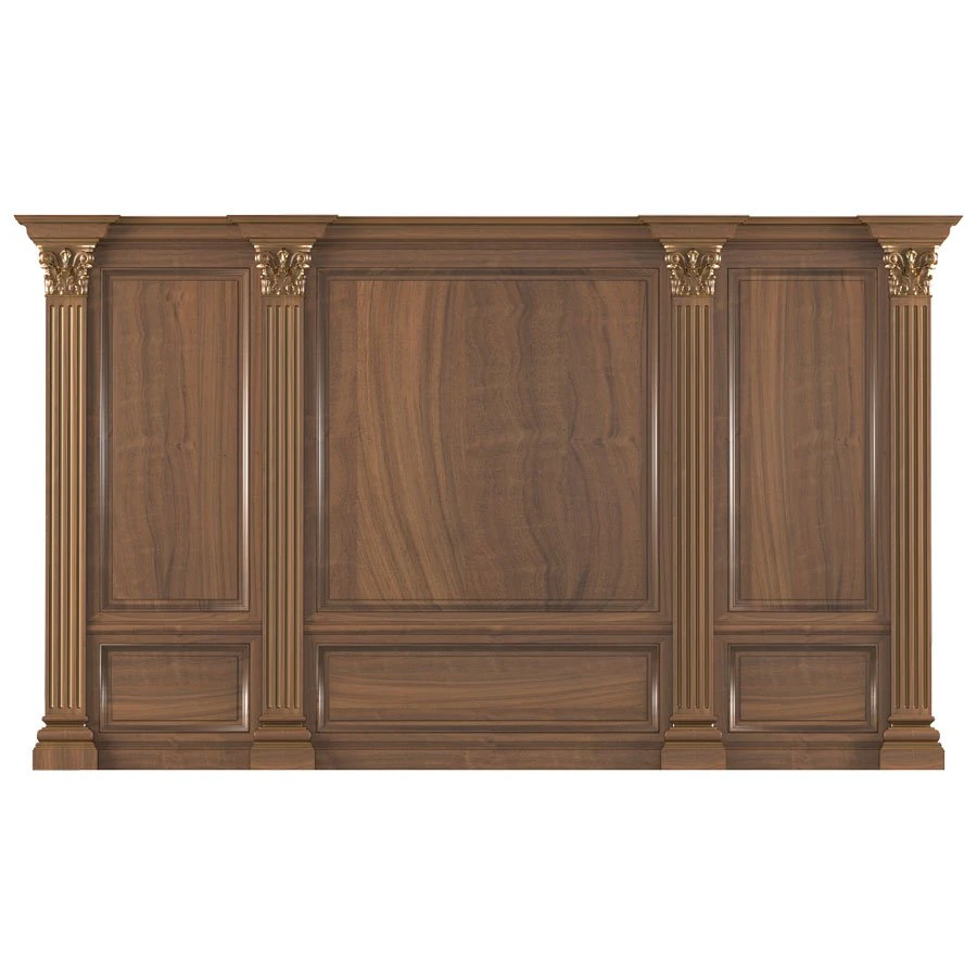 wall wood boiserie paneling 3D Model .c4d .max .obj .3ds .fbx .stl .blend