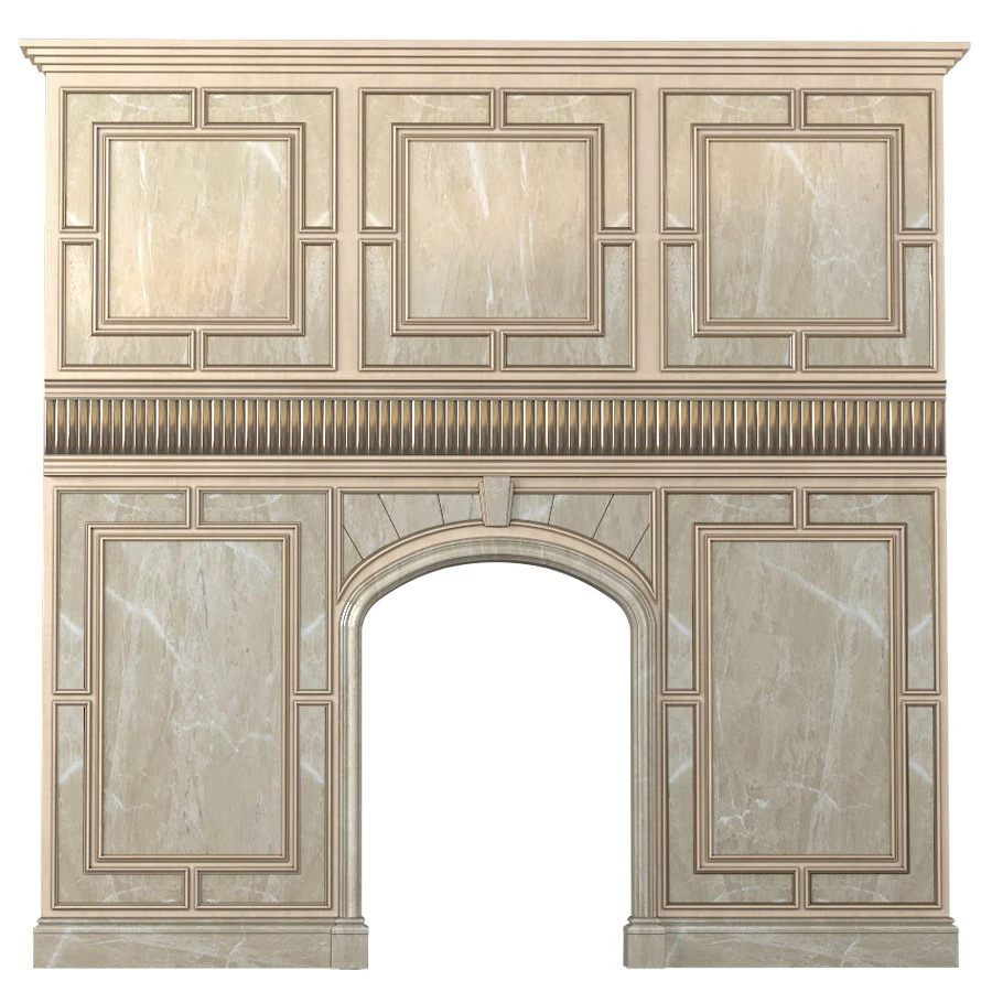 art deco wall paneling 3D Model .c4d .max .obj .3ds .fbx .stl .blend 