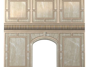 art deco wall paneling 3D Model