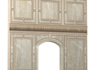 art deco wall paneling 3D Model