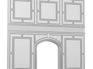 art deco wall paneling 3D Model