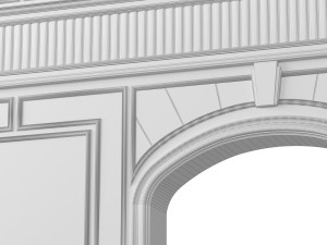 art deco wall paneling 3D Model