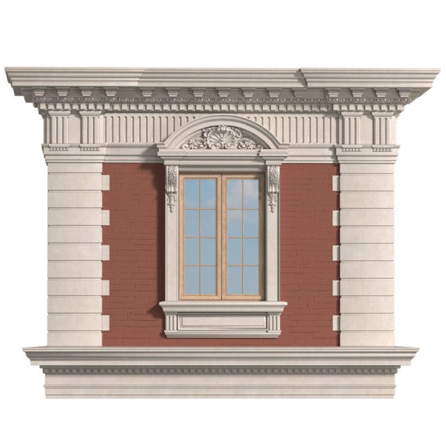 classic facade with rusticated stone 3D-Modell .c4d .max .obj .3ds .fbx .stl .blend 