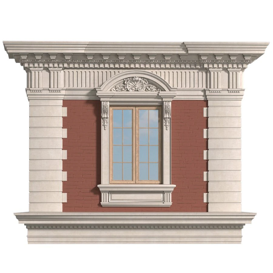 facciata classica con pietra bugnata Modello 3D .c4d .max .obj .3ds .fbx .stl .blend 