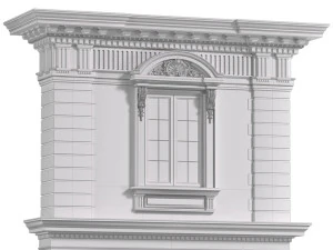 facciata classica con pietra bugnata Modello 3D