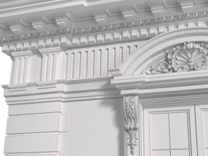 classic facade with rusticated stone 3D-Modell