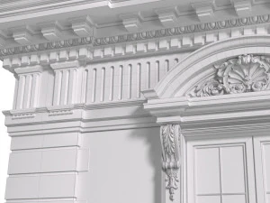 facciata classica con pietra bugnata Modello 3D