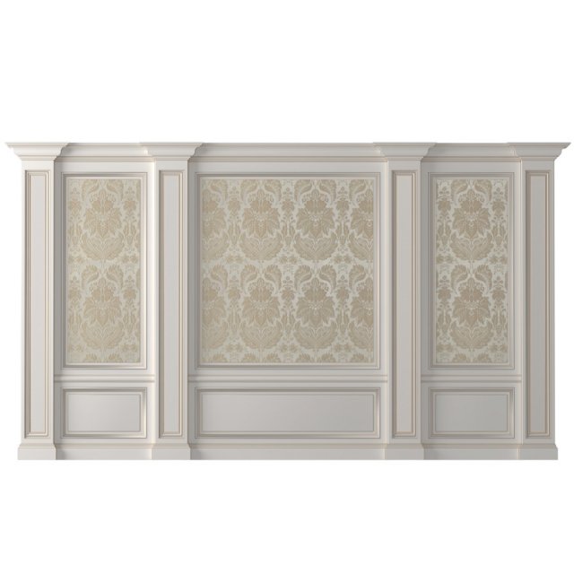 wall paneling classic wallpaper 3D-Modell .c4d .max .obj .3ds .fbx .stl .blend 