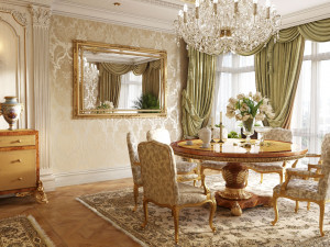wall paneling classic wallpaper 3D-Modell