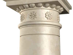 classical rustic columns Model 3D