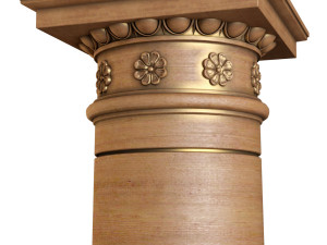 classical rustic columns Model 3D