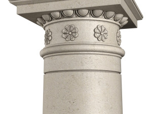 classical rustic columns Model 3D