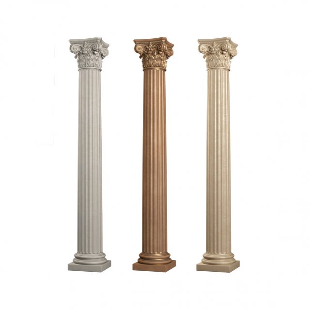classical round columns 3D Model .c4d .max .obj .3ds .fbx .stl .blend 