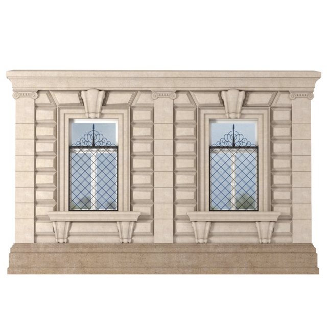 classic rusticated facade Modèle 3D .c4d .max .obj .3ds .fbx .stl .blend 