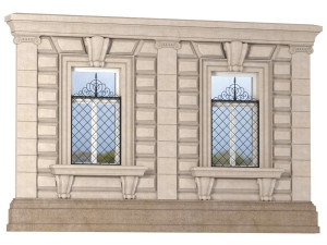 classic rusticated facade Modèle 3D