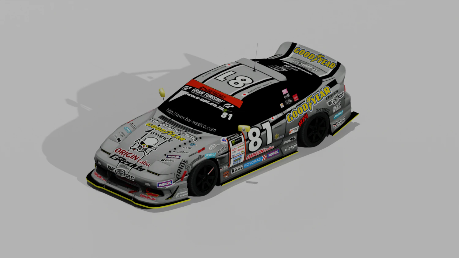 Nissan 180sx s13 3D Model .c4d .max .obj .3ds .fbx .stl .blend 