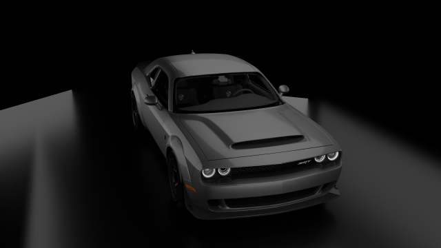dodge challenger srt demon 2018 3D Model .c4d .max .obj .3ds .fbx .stl .blend 