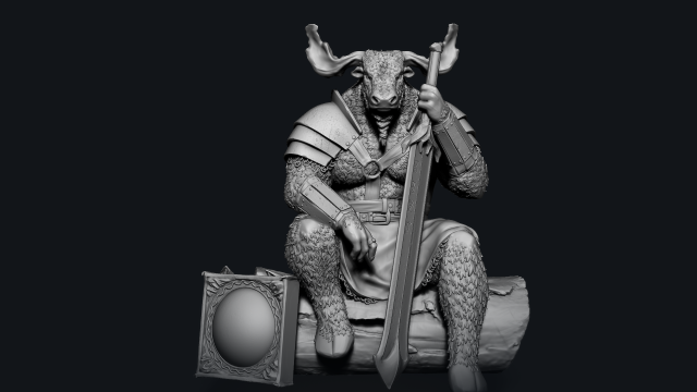 MINOTAUR MINIATURE DND Modelo de impresión 3D .c4d .max .obj .3ds .fbx .stl .blend 