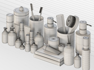 meraki bathroom accessories 01 Model 3D