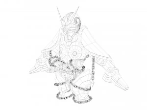 evite o pano de Andr&ocirc;meda - Saint Seiya - Modelo 3D