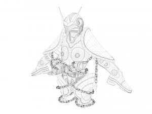 evite o pano de Andr&ocirc;meda - Saint Seiya - Modelo 3D