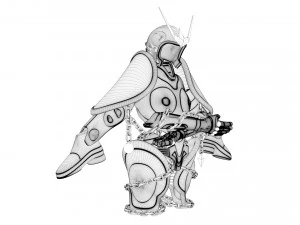 evite o pano de Andr&ocirc;meda - Saint Seiya - Modelo 3D