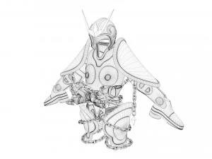 evite o pano de Andr&ocirc;meda - Saint Seiya - Modelo 3D