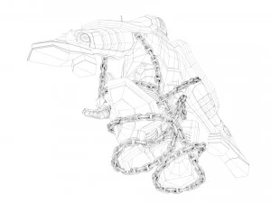 evite o pano de Andr&ocirc;meda - Saint Seiya - Modelo 3D