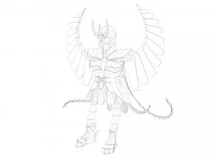 stoffa ikki fenice - saint seiya - Modello 3D