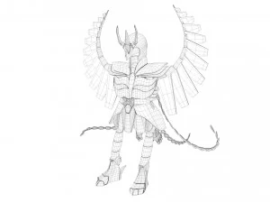 stoffa ikki fenice - saint seiya - Modello 3D