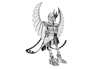 stoffa ikki fenice - saint seiya - Modello 3D