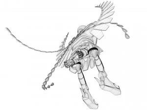 stoffa ikki fenice - saint seiya - Modello 3D