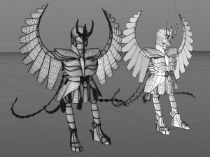 stoffa ikki fenice - saint seiya - Modello 3D