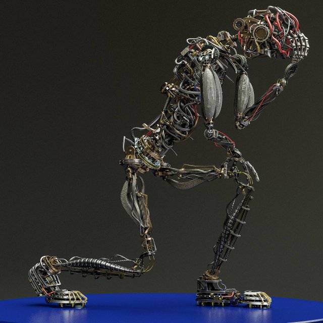 humanoid robot 3Dモデル .c4d .max .obj .3ds .fbx .stl .blend 