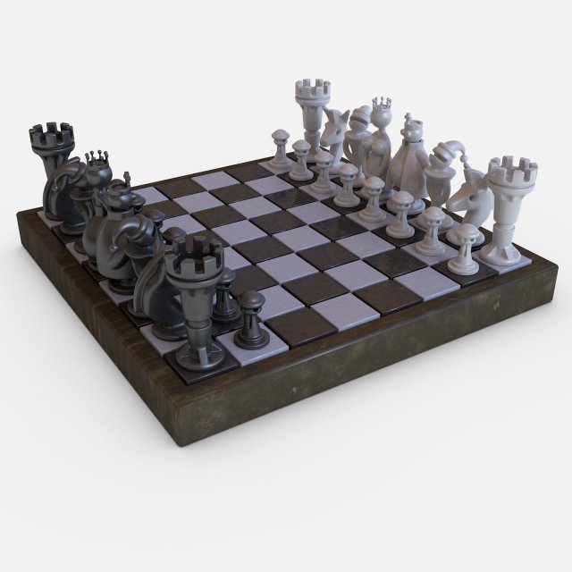 Chess Game Complete - Jogo de Xadrez 3D model