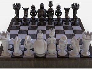 chess game Model 3D