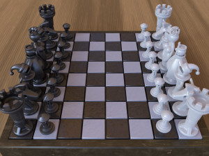 chess game Model 3D