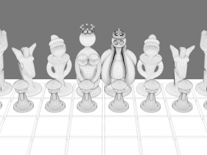 chess game Model 3D