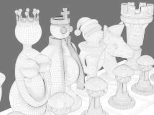 chess game Model 3D