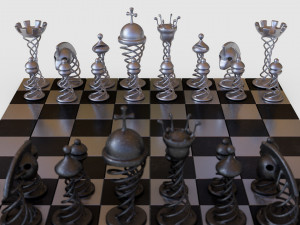 chess game Modello 3D