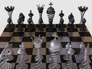 chess game Modello 3D