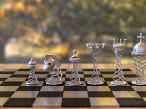 chess game Modello 3D