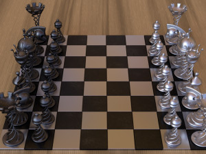chess game Modello 3D