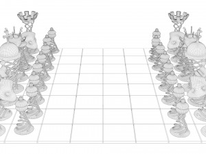 chess game Modello 3D