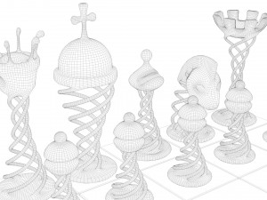 chess game Modello 3D