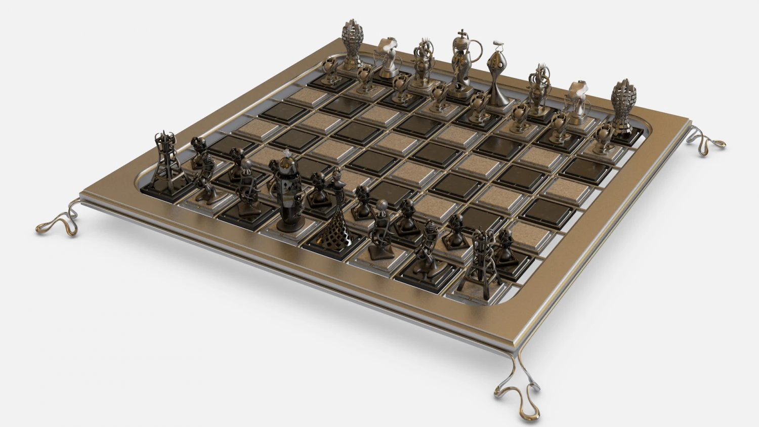 chess game 3D Model .c4d .max .obj .3ds .fbx .stl .blend