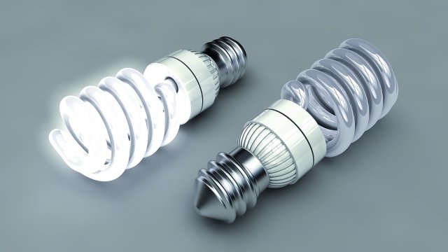 energy saving lamp 3D मॉडल .c4d .max .obj .3ds .fbx .stl .blend 