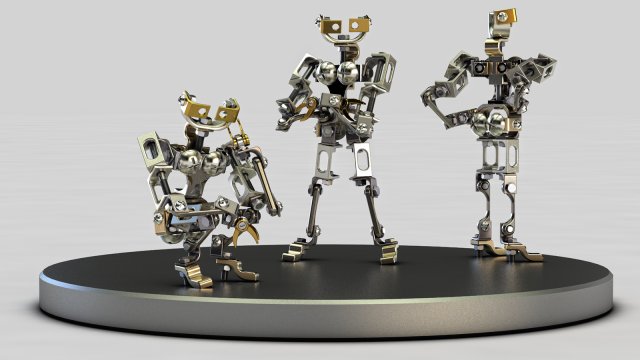 small robot 3D मॉडल .c4d .max .obj .3ds .fbx .stl .blend 
