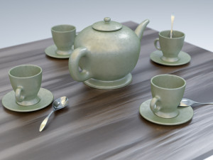 tea service Model 3D